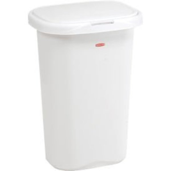 Rubbermaid Rubbermaid® Liner Lock„¢ Spring Top„¢ Wastebasket 5l58 52 Qt, White FG5L5806WHT